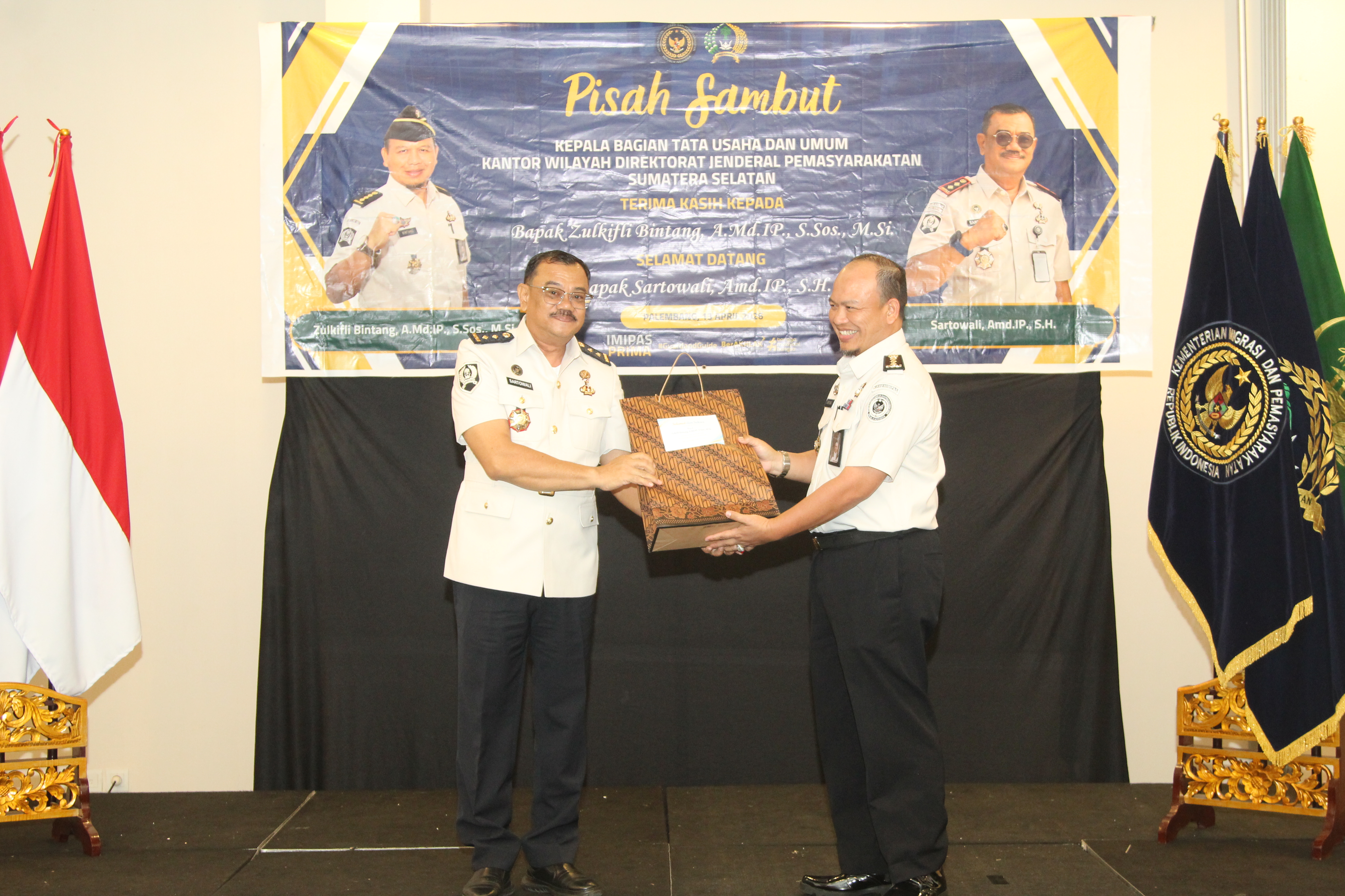 Pisah Sambut Kabag Tata Usaha dan Umum Kanwil Ditjenpas Sumsel Berlangsung Khidmat dan Penuh Haru