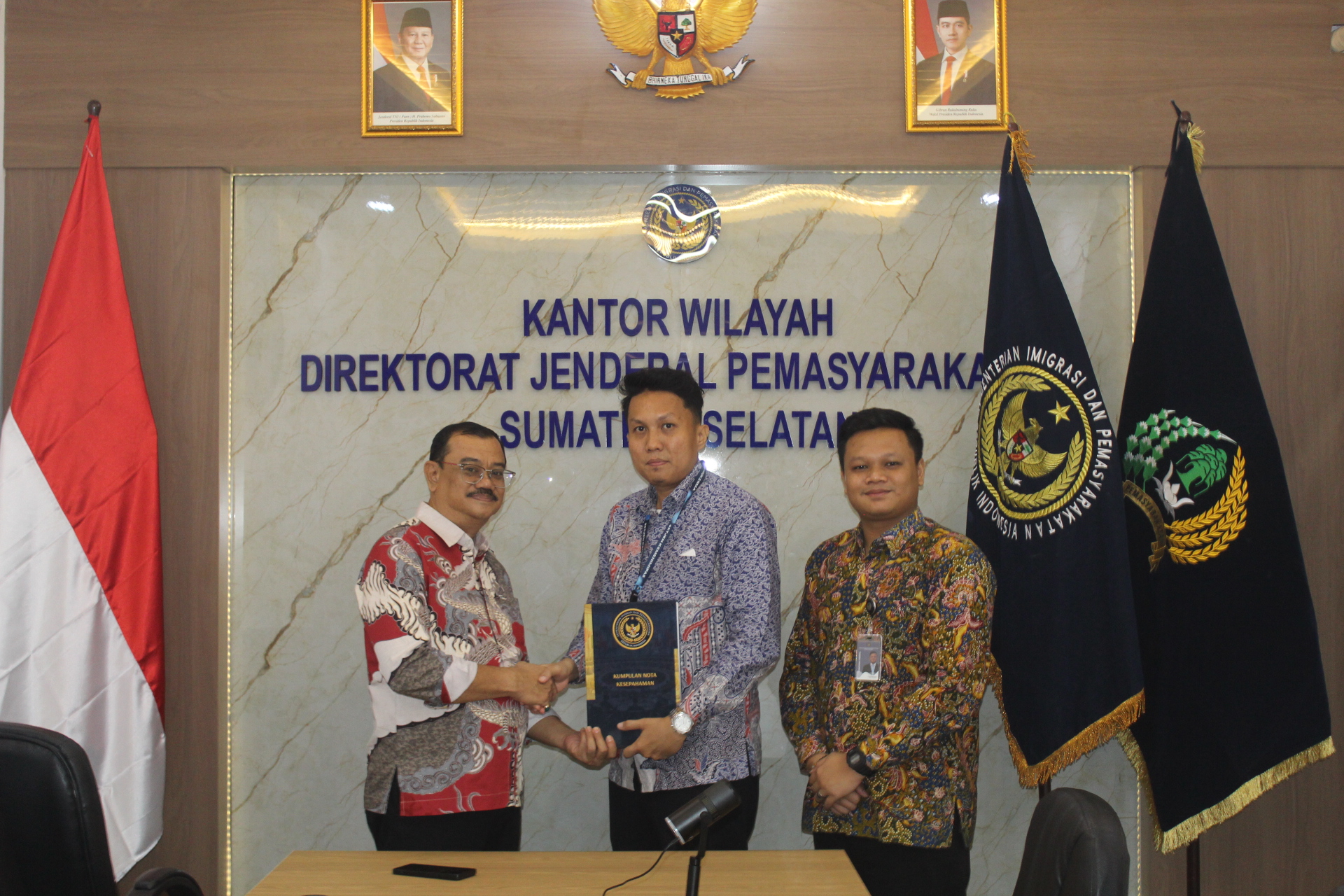 Kanwil Ditjenpas Sumsel Terima Monitoring dan Evaluasi Kerja Sama dari Biro Hukum dan Kerja Sama Setjen Imipas